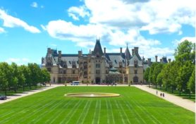 exterior of the Biltmore House in Asheville, SC