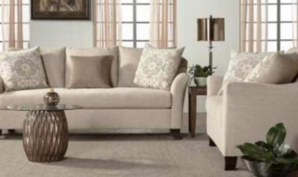 living room setting with, chair, couch, end table, and coffee table